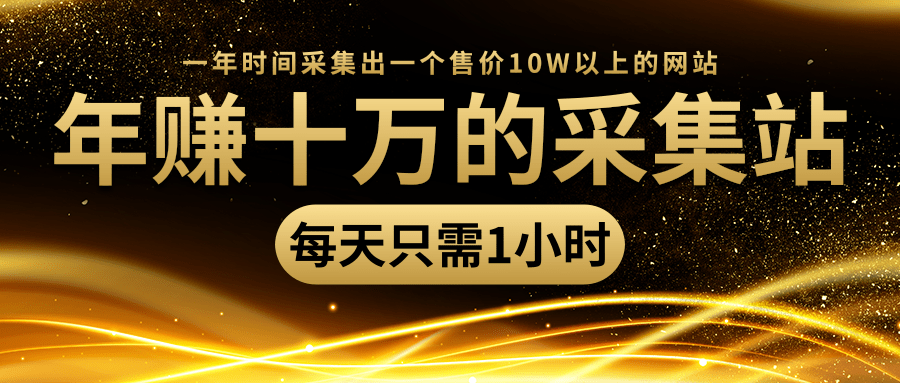 年赚十万的采集站，每天却只需要1小时，一年时间采集出一个售价10W以上的网站-一点通资源网