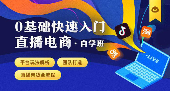 0基础快速入门直播电商课程：直播平台玩法解析-团队打造-带货全流程等环节-一点通资源网