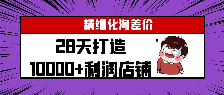 Yl精细化淘差价28天打造10000+利润店铺，精细化选品项目（附软件）-一点通资源网