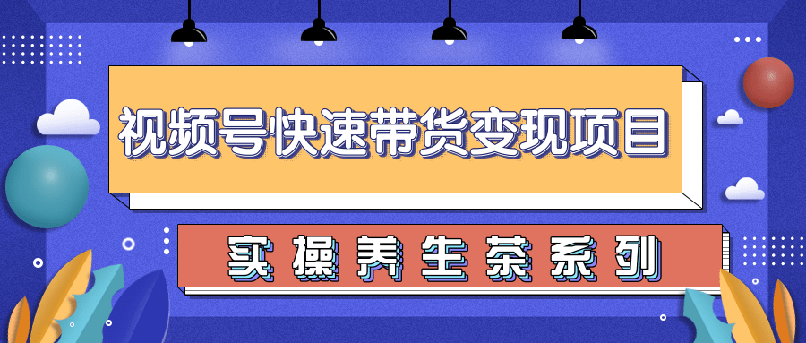 柚子视频号带货实操变现项目，零基础操作养身茶月入10000+-一点通资源网