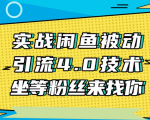 实战闲鱼被动引流4.0技术,坐等粉丝来找你,实操演示日加200+精准粉-一点通资源网