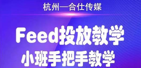 合仕传媒Feed投放教学，手把手教学，开车烧钱必须自己会-一点通资源网