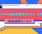 详细解析TIKTOK如何利用海外CPS+工具0粉丝轻松变现月入过万-一点通资源网