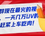 淘宝店群现在最火的视频玩法,一天几万UV的玩法,赶紧上车吃肉-一点通资源网