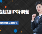 超级IP特训营:表演表达、高效输出优质短视频运营技巧,价值999元-一点通资源网