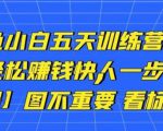 卓让闲鱼小白五天训练营，每天一小时，轻松赚钱快人一步-一点通资源网