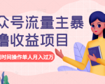 公众号流量主暴利撸收益项目，空闲时间操作单人月入过万-一点通资源网