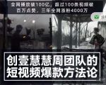 创壹慧慧周短视频爆款方法论,让你快速入门、少走弯路、节省试错成本-一点通资源网