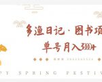多渔日记·图书项目,无货源图书模式,纯搬运,单号月入4000+-一点通资源网