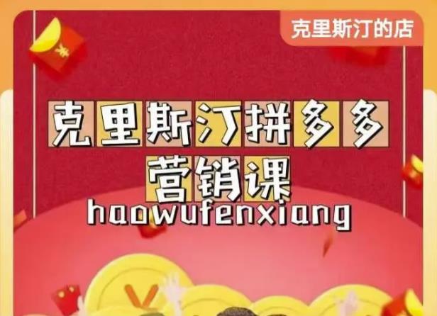 克里斯汀拼多多运营课，适合小白初涉平台，低成本入门-一点通资源网