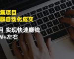 虚拟图集项目:矩阵站群自动化成交,3-5个月实现快速赚钱月入1W+左右-一点通资源网