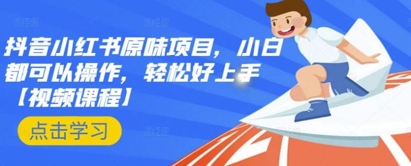 抖音小红书原味项目，小白都可以操作，轻松好上手【视频课程】-一点通资源网