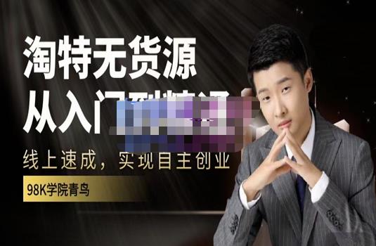 98k学院的淘特无货源线上速成课，从入门到精通，让你最小投入，最高回报-一点通资源网