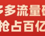 阿杰·拼多多流量破局:如何打黑标,爆款的思路,拼多多流量框架,快速抢占百亿流量-一点通资源网