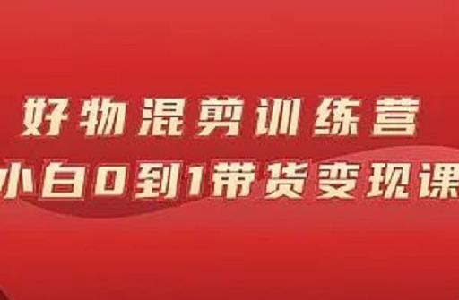 万三好物混剪训练营：小白0到1带货变现课-一点通资源网
