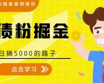 全网2022独家暴利项目,负债粉掘金,日搞5000的路子-一点通资源网