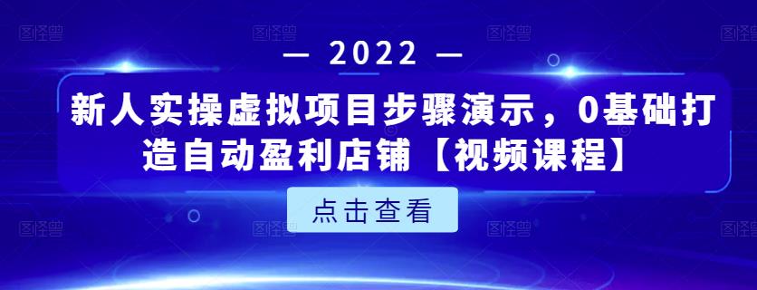 新人实操虚拟项目步骤演示，0基础打造自动盈利店铺【视频课程】-一点通资源网