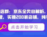 贝千电商店群:京东全类目解析,京东店群专业运营,实操200家店铺,纯实战经验-一点通资源网
