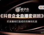 桔子会《抖音企业自播密训班》，把直播间打造成你的赚钱机器-一点通资源网