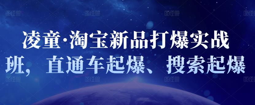 凌童·淘宝新品打爆实战班，直通车起爆、搜索起爆-一点通资源网