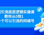 同城引流底层逻辑实操课,教你从0到1做一个可以引流的同城号(价值4980)-一点通资源网