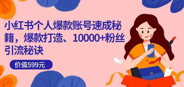小红书个人爆款账号速成秘籍，爆款打造、10000+粉丝引流秘诀-一点通资源网