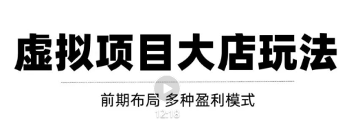虚拟项目月入几万大店玩法分享，多店操作利润倍增（快速起店盈利）-一点通资源网