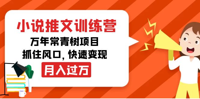 小说推文训练营，万年常青树项目，抓住风口，快速变现月入过万-一点通资源网