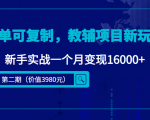 简单可复制,教辅项目新玩法,新手实战一个月变现16000+(第二期)-一点通资源网