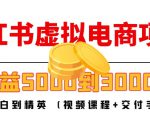 小红书虚拟电商项目:从小白到精英 月收益5000到30000 (视频课程+交付手册)-一点通资源网