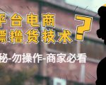 外面收费2980的全平台电商白嫖撸货技术(仅揭秘勿操作-商家防范必看)-一点通资源网