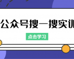 公众号搜一搜实训,收录与恢复收录、 排名优化黑科技,附送工具(价值998元)-一点通资源网