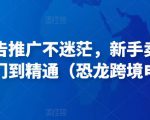 亚马逊广告推广不迷茫,新手卖家产品运营入门到精通(恐龙跨境电商)-一点通资源网