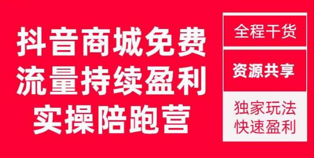 抖音商城搜索持续盈利陪跑成长营，抖音商城搜索从0-1、从1到10的全面解决方案-一点通资源网