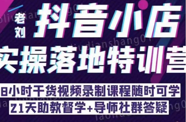 抖音小店实操落地特训营：抖音小店无货源精细化运营，抖店商品卡流量（22节）-一点通资源网
