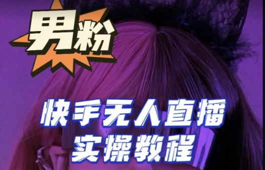 【男粉落地项目】零基础玩转男粉快手无人直播月入3w+，2023快手无人直播实操教程-一点通资源网