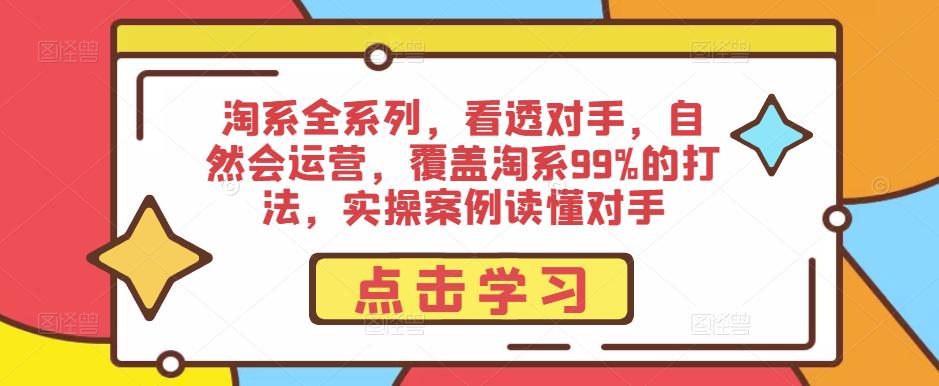 淘系全系列，看透对手，自然会运营，覆盖淘系99%的打法，实操案例读懂对手-一点通资源网