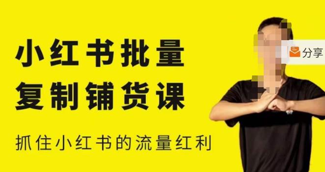 张宾·小红书批量复制铺货课，小红书0-1快速起号变现玩法，抓住小红书的流量红利（更新2023年3月）-一点通资源网