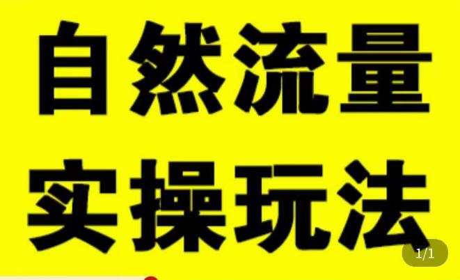 拼多多自然流量天花板，拼多多自然流的实操玩法，自然流量是怎么来的，如何开车带来自然流等知识-一点通资源网