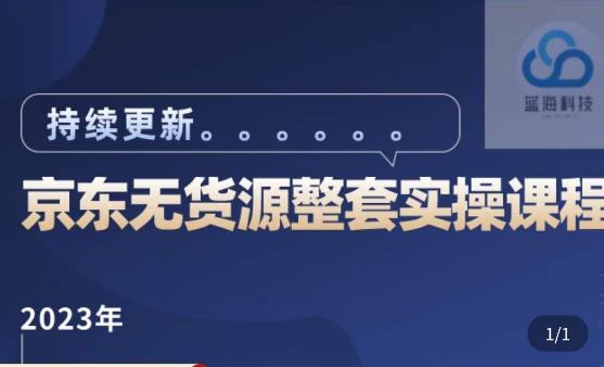 蓝七·2023京东店群整套实操视频教程，京东无货源整套操作流程大总结，减少信息差，有效做店发展-一点通资源网