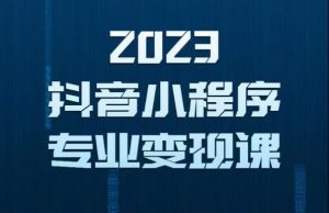 2023年抖音小程序变现保姆级教程,0粉丝新号,无需实名,3天起号,第1条视频就有收入-一点通资源网