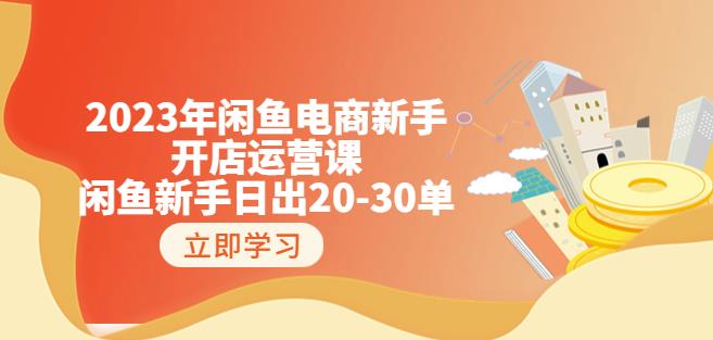 2023年闲鱼电商新手开店运营课：闲鱼新手日出20-30单（18节-实战干货）-一点通资源网