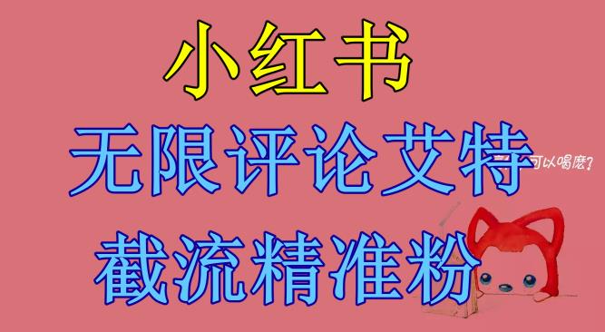 小红书无限评论艾特截流精准粉（软件+教程）-一点通资源网