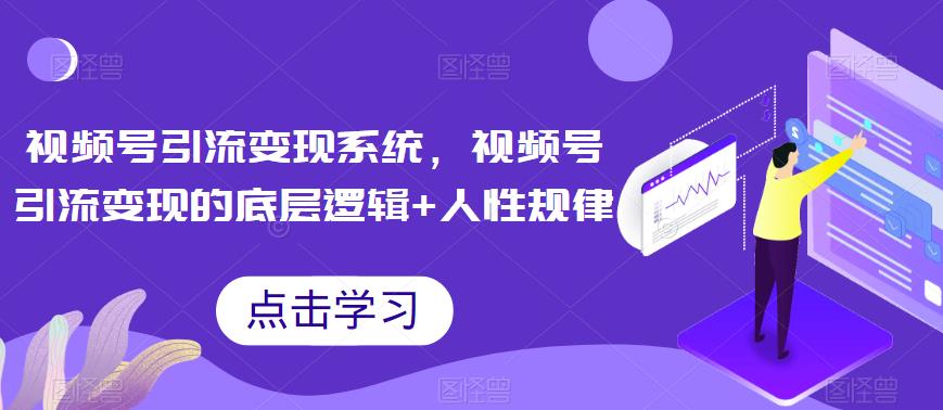 视频号引流变现系统，视频号引流变现的底层逻辑+人性规律-一点通资源网