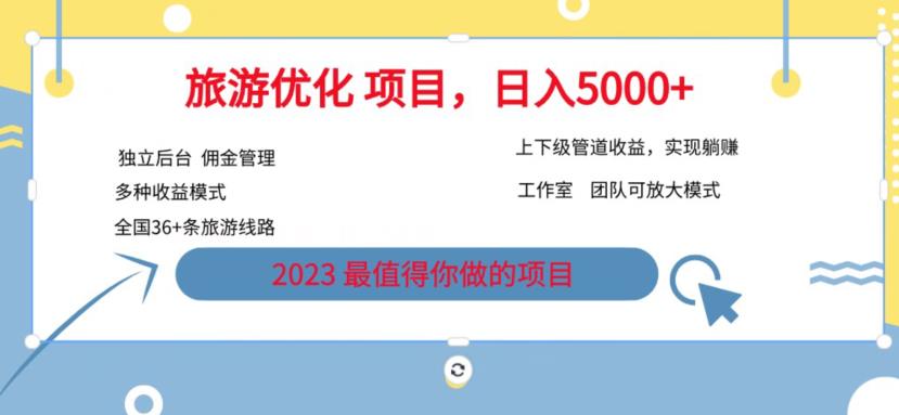 7.22旅游项目最新模式，独立后台+全国35+线路，日入5000+【揭秘】-一点通资源网