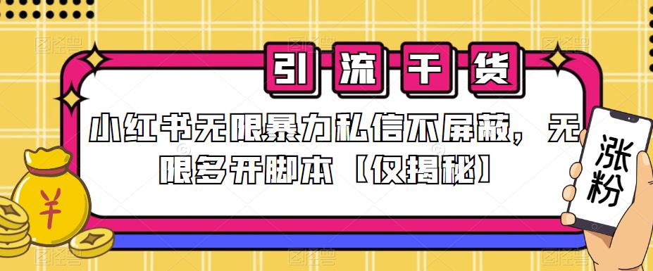 小红书无限暴力私信不屏蔽，无限多开脚本【仅揭秘】-一点通资源网