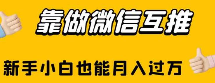 靠做微信互推，新手小白也能月入过万【揭秘】-一点通资源网