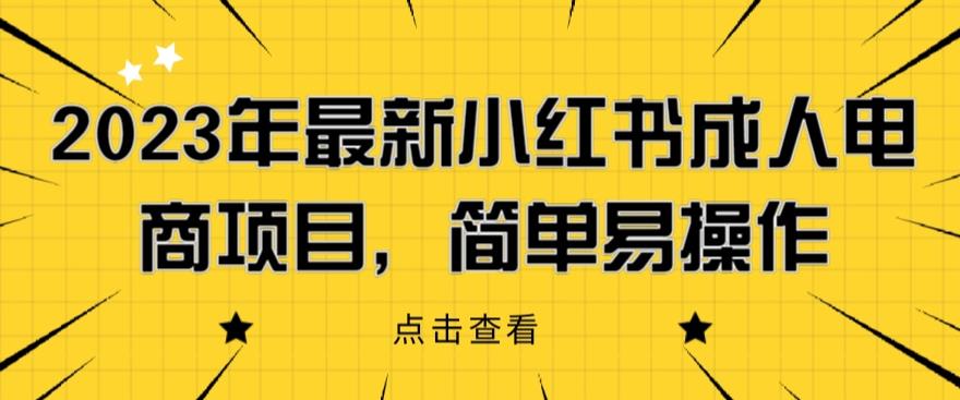 2023年最新小红书成人电商项目，简单易操作【详细教程】【揭秘】-一点通资源网