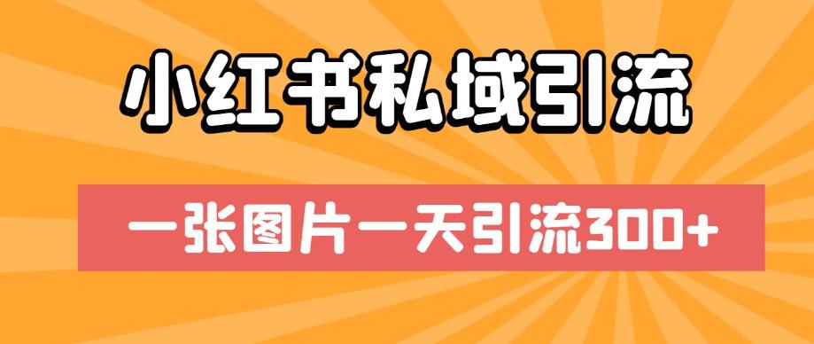 小红书私域引流，一张图片一天引流300+【揭秘】-一点通资源网
