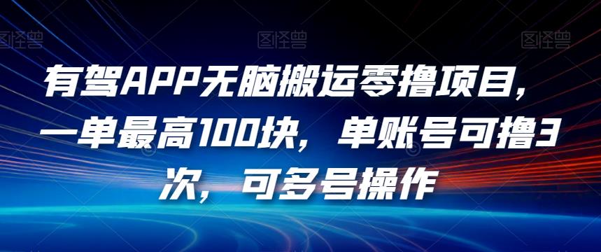 有驾APP无脑搬运零撸项目，一单最高100块，单账号可撸3次，可多号操作【揭秘】-一点通资源网
